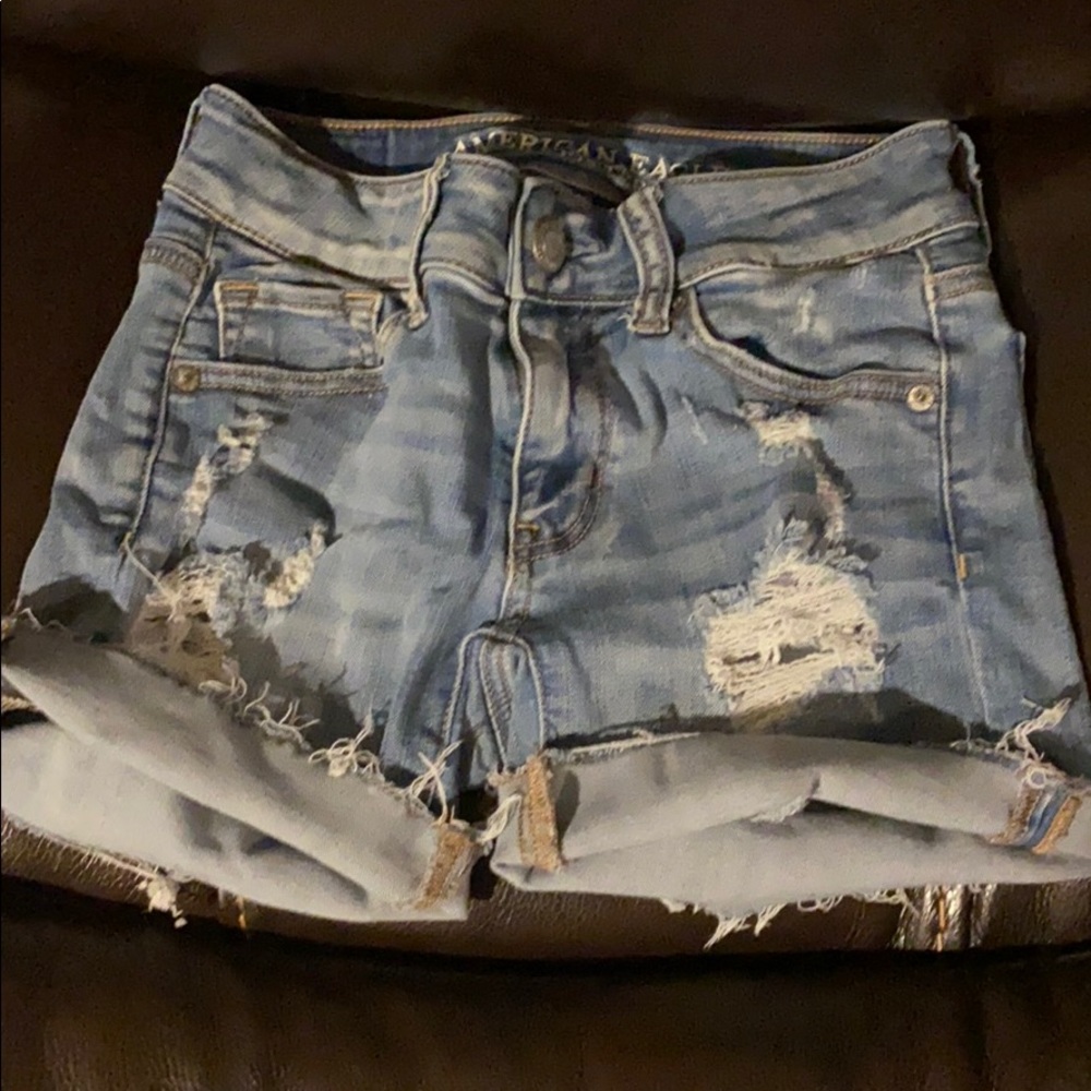 Ripped Jean Shorts